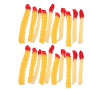 ibasenice 20 Pièces Play Food French Fries Realistic Simulation Artificial Fast Food Models for Pretend Play Kitchen Photography Prop with Sauce