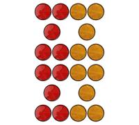 ibasenice 20 Pièces Réflecteur de Sécurité Vélo Réflecteur de Signalisation Arrière en PP et PS pour Cycle et Boîte aux Lettres Visibilité Nocturne Renforcée Couleur Couleur