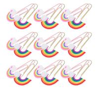 ibasenice 20 Pièces Trombones Colorés en Pvc D'arc-en-ciel, Multi-usages et Pratiques, comme Marque-pages Organiser Vos Documents au Bureau