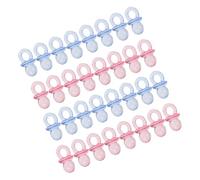ibasenice 200 pièces Mini Tétines Acrylique Transparentes Bleu et Rose Confettis Colorés pour Décoration de Table Fêtes Prénatales Showers et