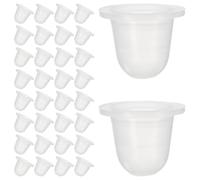 ibasenice 200 Pièces Tasse en Silicone de U Recyclable pour Pigment de Tatouage, Kit D'encre Professionnel pour Artistes et Amateurs, Gobelet Souple pour Tenue de Pigment