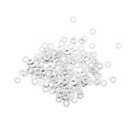 ibasenice 200 Rondelles Plates Métal Argenté pour Lunettes sans Monture, Inserts de Monture de Lunettes, Compatibilité Polyvalente et Support Stable, Lot de 200 Pièces