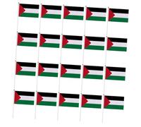 ibasenice 20pièces Drapeau Palestine Drapeau Portable Sur Bâton Palestinien à Main Pour Événement Sportif National