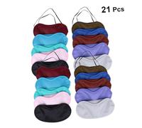 ibasenice 21 pièces Masque de Sommeil Portable Polyester Cache-œil Nuit pour Voyage et Détente Bandeau Nuit Anti-lumière Confortable Accessoire Jeu et Sieste Couleurs Mixtes