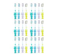 ibasenice 24 Pièces Brosse à Dents Garçon et Filles D'ours, Pp, Poils Souples, Brosse Dent Bambou, pour Soins Bucco-dentaires des Garçon et Filles Couleur Aléatoire