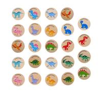 ibasenice 24pièces Jeu De Mémoire Bois Pour Dinosaures Jouet Dinosaure Pour Garçon Fille Jeu De Correspondance Bois