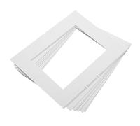 ibasenice 25 Pièces Passe-partout Blanc 25cm 10 Pouces, Carton Biseauté | Papier Blanc, pour Art et Point de Croix, Loisirs Créatifs, Galeries, Finition Biseautée