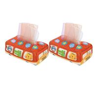 ibasenice 2ensembles Boîte à Tissus Interactive Pour Garçon Fille Jouet Éducatif Précoce Développement Des Compétences Motrices Matériaux Et Lavables Adapté Aux Petites Mains Pour