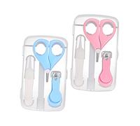 ibasenice 2ensembles Kit De Coupe-ongles Pour Garçon Fille Avec Outils De Manucure Sûr Coupe-ongles Ciseaux à Ongles Garçon Fille à Ongles Pince à Épiler Boîte De Rangement