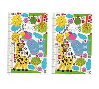 ibasenice 2feuilles Lot De Stickers Muraux Amovibles Pour Garçon Fille Avec Toises De Décoration Dessin Animé Pour Chambre Garçon Fille