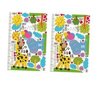 ibasenice 2feuilles Stickers Muraux Animaux Pour Règle De Décoration Amovible Pour Chambre Pack