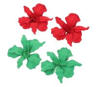 ibasenice 2paires Lot de Boucles Oreilles Pendantes à Motifs Floraux Grandes Fleurs de Puces Pétales pour Femme Accessoires Fleuris