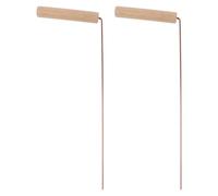 ibasenice 2pcs Baguettes de Sourcier en Laiton Portables et Robustes pour Chasse et Divination, Outil de Sourcier en Bois et Laiton pour L'extérieur