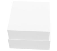 ibasenice 2pcs Cubes de Mousse Carrés Blancs 10x10x4 Cm en Écume Polyvalente pour Sculpture et Bricolage Facile, pour Arts et Ateliers Professionnels