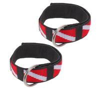 ibasenice 2pcs Dragonne de Plongée avec Anneau d Réglable en Acier Inoxydable et Nylon, Confort, Compatible avec Équipement de Plongée et Lampe Torche, pour Apnée et Navigation