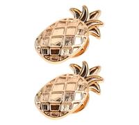 ibasenice 2pcs Épingles de Col Ananas en Alliage de Zinc Doré Résistantes Ternissement la Décoloration, Accessoires Mode pour Fête D'été la Plage