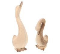 ibasenice 2pcs Figurines D'oies en Bois à Peindre Surfaces Planes pour Décoration de Table Créative et Activités Manuelles DIY pour Garçon et Filles