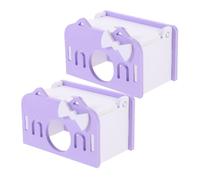 ibasenice 2pcs Maison de Hamster en PVC Lavande pour Nain et Petits Animaux, Cachette Calme et Refuge pour Repos et Entraînement d'escalade en Cage