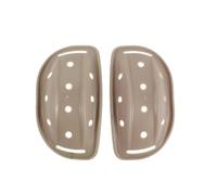 ibasenice 2pcs Mentonnière de Protection Beige pour Casque de Ski et Casque de Chantier, Absorption des Chocs, Coque en Résine 10,5x5,6x1,7cm, Accessoire pour Football