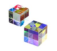 ibasenice 2pcs Prismes Cubiques en Miroir pour Expériences Optiques et Décoration de Bureau, Cube Prismatique Unique pour Décoration Intérieure et Photographie
