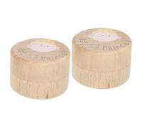 ibasenice 2pièces Boîte à Souvenirs De Première Coiffure Bois Rangement Pratique Pour Cheveux De Idée Personnalisé Pour Garçons Et Filles