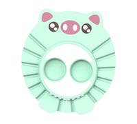 ibasenice 2pièces Bonnet De Douche Garçon Fille Avec Boucles Réglables Motif Oreilles De Cochon Protection Shampoing Garçon Fille Rose Vert Lot