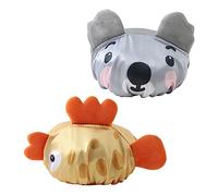 ibasenice 2pièces Chapeaux De Pour Garçon Fille Forme De Personnages Bonnets Anti-eau Pour Bain Oreilles Pour Bain Sommeil