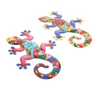 ibasenice 2pièces Décorations Forme De Gecko Fer Fait Main Intérieur Et Extérieur Décorations Murales Gecko Ornements Pendentifs Muraux Ornements Muraux Fer Pour Maison