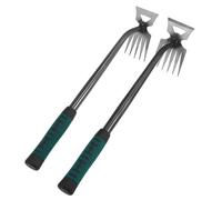 ibasenice 2pièces Désherbeur pour Jardin Outil De Déracinement Double Tête Manuel avec Long Manche Poignée Antidérapante Solide pour Fissures Parterres Potagers
