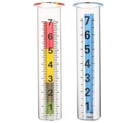 ibasenice 2pièces Jardin Pluviomètre Tube Verre Transparent pour Mesure Précise des Précipitations Remplacement De Pluviomètre Support Extérieur