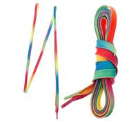 ibasenice 2pièces Lacets Cirés Rainbow pour Patins à Glace Lacets Polyester Plat Étanches Et Colorés pour Hockey sur Glace