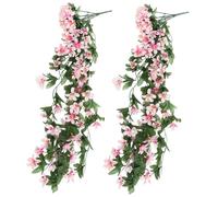 ibasenice 2pièces Lot De Artificiels Pour Décoration Murale Extérieure Fleur Décorative Pour Mariage Guirlande De Suspendue Sans Arrosage