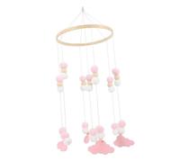 ibasenice 2pièces Mobile Feutre Avec Éléments Et Boules Colorées Décoration Murale Pour Chambre Pendentif Apaisant Pour Lit Et Poussette Jouet Educatif Pour Fille Nuances