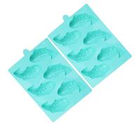 ibasenice 2pièces Moule à Gâteau Silicone Forme Poisson Carpe Résistant et Facile à Nettoyer Ustensile de Cuisson Polyvalent pour Pâtisserie et Dessert pour Couleur