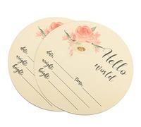 ibasenice 2pièces Panneau De Nom Bois Pour Part De Naissance De Lot De Panneaux Ronds Pour Annoncer Arrivée Du Nourrisson