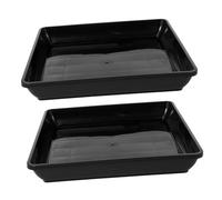 ibasenice 2pièces Plateau De Drainage Rectangulaire pour Plantes Soucoupe sous Pots De Fleurs Bac Récupérateur Eau pour Jardinières Intérieures Lot de Plateaux Plastique