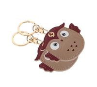 ibasenice 2pièces Porte-clés Hibou Mignon Pu Étui de Protection pour Carte Accès Porte-clés Décoratif Animal pour Sac à Main ou Clés