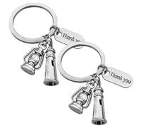 ibasenice 2pièces Porte-clés Merci Maitresse avec Design Phare et Lampe à Kérosène Légers et Pratiques Cadeau Inspirant pour Enseignants Amis et Collègues