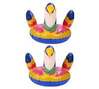ibasenice 2pièces Porte-gobelet Gonflable PVC Forme De Perroquet pour Boissons pour Piscine Et Activités Aquatiques