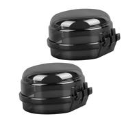 ibasenice 2pièces Protection Sécurité Boutons Cuisinière Gaz Cache Pommeau Garçon Fille Anti-dérapant Installation Simple Plastique Noir