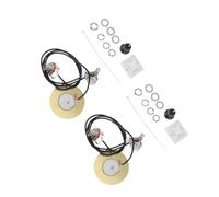 ibasenice 2set Kit de Micro pour Guitare Acoustique 50mm Contrôle de Volume Intégré et Transmission Stable du Signal pour Instruments à Cordes en Abs et Cuivre, pour Performances Live