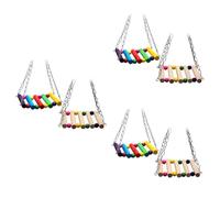 ibasenice 3 Ensembles Balançoire pour Oiseaux Perchoirs À Oiseaux pour Cages Suspendus Balançoires Jouets Support D'oiseau D'escalier Balançoire Oiseau 2 Pièces * 3