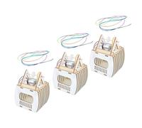 ibasenice 3 Ensembles Kit de Téléphériques Bois DIY pour Garçon Fille Modèle de Construction Éducatif Améliore la Motricité Fine la Coordination et Esprit d'Équipe pour Activités Familiales