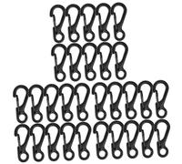 ibasenice 3 Ensembles Lot de Mousquetons À Ressort Miniatures Noirs Clips Crochets Tactiques pour Escalade Randonnée Camping Et Activités Extérieures 20 Pièces * 3