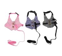 ibasenice 3 Ensembles Rabbit Harness Set pour Petits Animaux Gilet Élégant Respirant avec Laisse Tenue Gentleman pour Confortable et Durable
