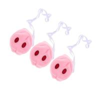ibasenice 3 Pièces adorable nez de cochon accessoires de déguisements plush plushies vache Animal en peluche mignon animaux nez de adulte nez de cochon dessin animé chiffon rose