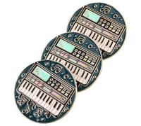 ibasenice 3 pièces Broche Instrument de Musique Alliage Émaillé Épingle Créative Guitare et Batterie pour Accessoires Vêtement Homme Femme Cadeau Anniversaire Noël