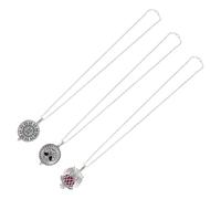 ibasenice 3 pièces Collier Pendentif Aromathérapie Diffuseur Parfum Essentiel Design Simple et Accessoires Élégants pour Femme et Homme Style Aléatoire