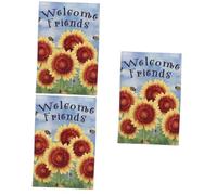 ibasenice 3 Pièces Drapeau de Jardin Coloré avec Tournesols Drapeau Recto Décoratif pour Jardin Terrasse Cour et Extérieur pour Maison Bar Boutiques