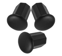 ibasenice 3 Pièces Embout de Crosse de Hockey Octogonal en TPE Noir Protège-extrémité de Bâton de Hockey Absorption des Chocs Meilleure Prise en Main sur Glace et Lacrosse